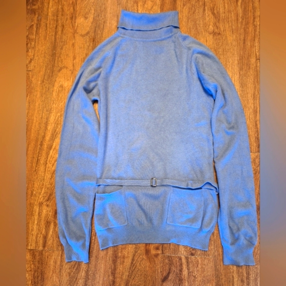 New- MODA INTERNATIONAL Colbalt Blue 'Silk/Rabbit Hair/Spandex' Tunic Sweater-M